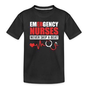 Emergency Nurse - Kids' Premium Organic T-Shirt - black - Front