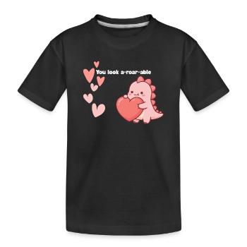 Câlin Dino Sincère - T-shirt bio Premium Enfant - noir - Devant
