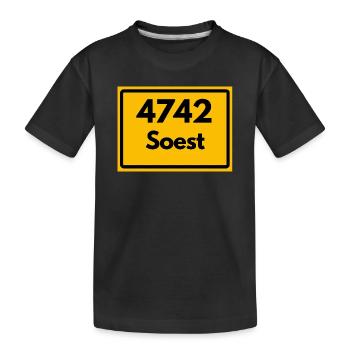 ALTE POSTLEITZAHL 4742 PLZ 59494 SOEST NORDRHEIN W - Kinder Premium Bio T-Shirt - Schwarz - Vorne