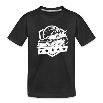 Auto Tacho Kmh Symbol - Kinder Premium Bio T-Shirt - Schwarz - Vorne