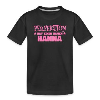 Hanna als Frauenname - Kinder Premium Bio T-Shirt - Schwarz - Vorne