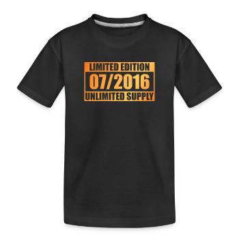10e anniversaire Édition Limitée - ꝏ Approvisionnement 07/2016 - T-shirt bio Premium Enfant - noir - Devant