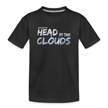 Head in the Clouds by Daydreamers - Kids' Premium Organic T-Shirt - black - Front