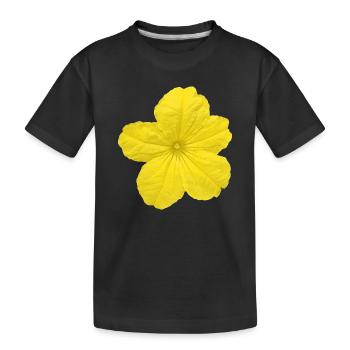 Cucumber flower - Kids' Premium Organic T-Shirt - black - Front