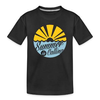 Sommerruf-Sonnenstrahl - Kinder Premium Bio T-Shirt - Schwarz - Vorne