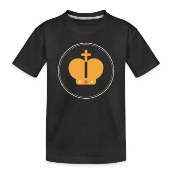 Imperiale Krone - König Royal Kaiser Wappen Adel - Kinder Premium Bio T-Shirt - Schwarz - Vorne
