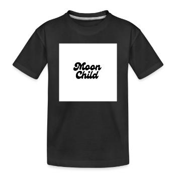 Mondkind-Himmelsschrift - Kinder Premium Bio T-Shirt - Schwarz - Vorne