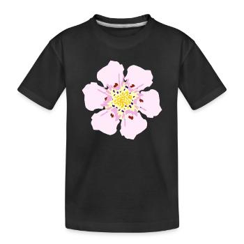 Fleurs Pastel Délicates - T-shirt bio Premium Enfant - noir - Devant