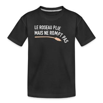 Le roseau pli mais ne rompt pas - Epreuves - T-shirt bio Premium Enfant - noir - Devant