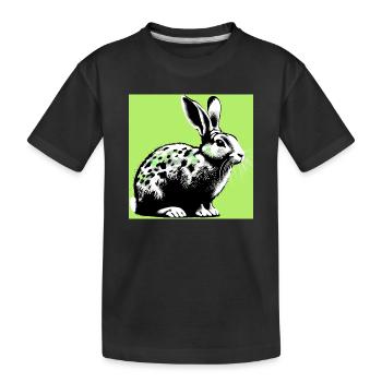 Kaninchen - Kinder Premium Bio T-Shirt - Schwarz - Vorne