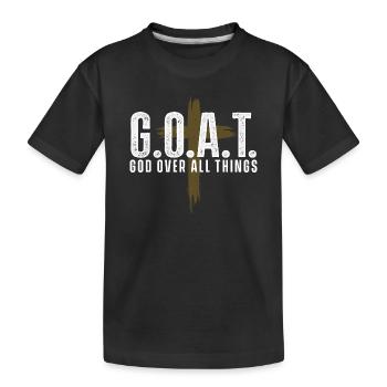 GOAT Dieu Avant Tout ce qui est chrétien - T-shirt bio Premium Enfant - noir - Devant