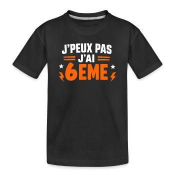 J’peux pas j’ai 6ème - T-shirt bio Premium Enfant - noir - Devant