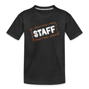 Staff - Kids' Premium Organic T-Shirt - black - Front