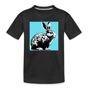 Kaninchen - Kinder Premium Bio T-Shirt - Schwarz - Vorne