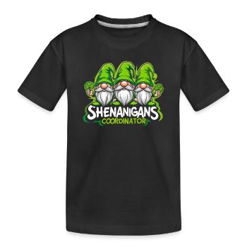 Shenanigans Koordinator Gartenzwerg - Kinder Premium Bio T-Shirt - Schwarz - Vorne