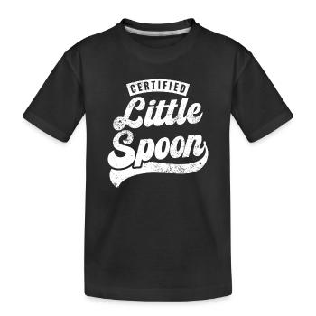 Petite Cuillère certifiée - T-shirt bio Premium Enfant - noir - Devant
