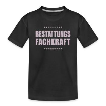 Bestattung Bestattungsfachkraft - Kinder Premium Bio T-Shirt - Schwarz - Vorne