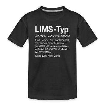 LIMS Typ Labor Informations Management Labor - Kinder Premium Bio T-Shirt - Schwarz - Vorne