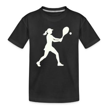 Silhouette du joueur de tennis - T-shirt bio Premium Enfant - noir - Devant