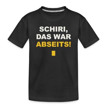 Schiri Das War Abseits - Kinder Premium Bio T-Shirt - Schwarz - Vorne