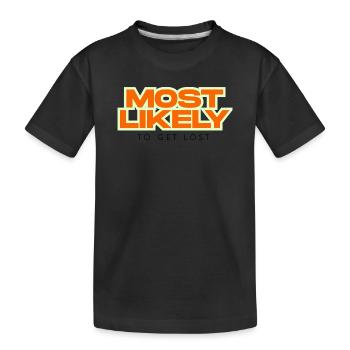 Le plus susceptible de se perdre - Vacances familiales drôles - T-shirt bio Premium Enfant - noir - Devant