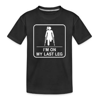 Ich bin am Ende meiner Kräfte – Lustiges Video übe - Kinder Premium Bio T-Shirt - Schwarz - Vorne