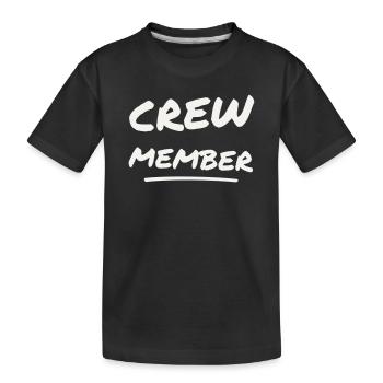Crew Member Brush Schriftzug - Team Staff Event - Kinder Premium Bio T-Shirt - Schwarz - Vorne