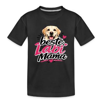 Meilleur design de maman de chien Labi - T-shirt bio Premium Enfant - noir - Devant