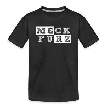 MeckFurz Geometrische Collage Merz muss weg - Kinder Premium Bio T-Shirt - Schwarz - Vorne