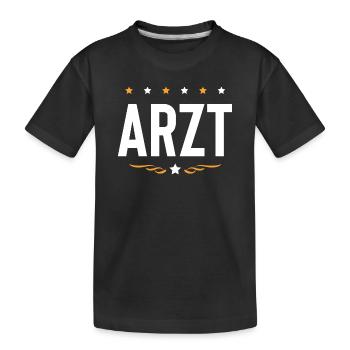 Arzt Beruf - Kinder Premium Bio T-Shirt - Schwarz - Vorne