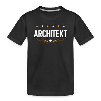 Architekt Beruf - Kinder Premium Bio T-Shirt - Schwarz - Vorne