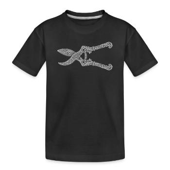 Cisailles à taille - T-shirt bio Premium Enfant - noir - Devant