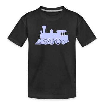 Silhouette de locomotive à vapeur Conception de train ancien - T-shirt bio Premium Enfant - noir - Devant