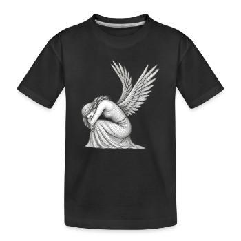 Dessin Fée triste - T-shirt bio Premium Enfant - noir - Devant