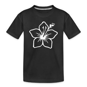 Red Hibiscus Blossoms Design Vacances d’été à Hawaï - T-shirt bio Premium Enfant - noir - Devant