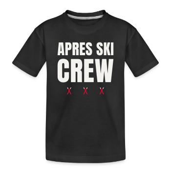 Après Ski Crew Wintersport Ski Gruppe Partnerlook - Kinder Premium Bio T-Shirt - Schwarz - Vorne
