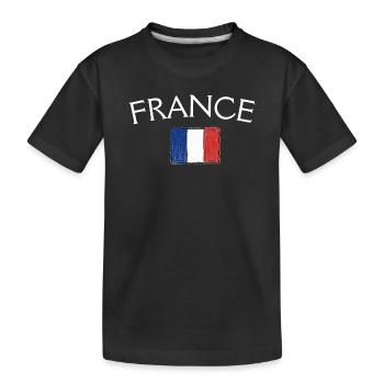 France Flag Vintage  - T-shirt bio Premium Enfant - noir - Devant