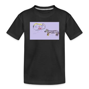 La place était vide, pourtant le chien refusait de partir - T-shirt bio Premium Enfant - noir - Devant