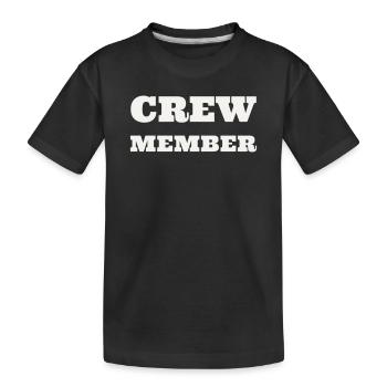Crew Member Bold XXL Fett Team Staff Event Gruppe - Kinder Premium Bio T-Shirt - Schwarz - Vorne