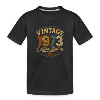 Vintage 1973 Édition Limitée - T-shirt bio Premium Enfant - noir - Devant