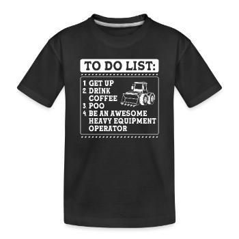 Excavation du chantier de chantier - T-shirt bio Premium Enfant - noir - Devant