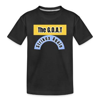 Le GOAT frappe à nouveau - T-shirt bio Premium Enfant - noir - Devant