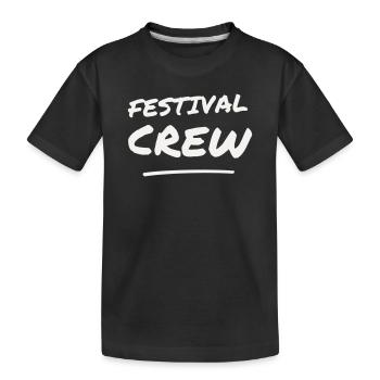 Festival Crew Brush Lettering Team Staff Event - Kids' Premium Organic T-Shirt - black - Front