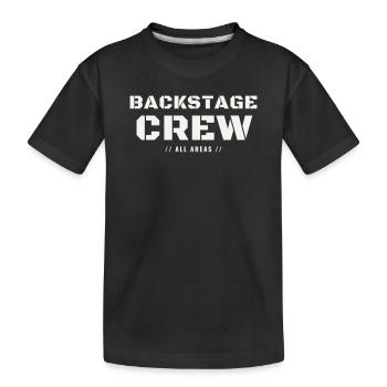 Backstage Crew All Areas Concert Team Staff Event - Kids' Premium Organic T-Shirt - black - Front