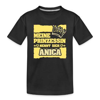 Anica - Kinder Premium Bio T-Shirt - Schwarz - Vorne