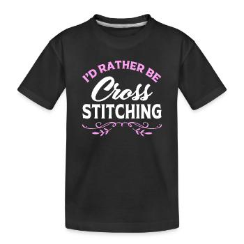 Croix - T-shirt bio Premium Enfant - noir - Devant