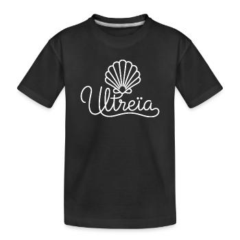 Ultreïa Coquille Saint-Jacques, Chemin Compostelle - T-shirt bio Premium Enfant - noir - Devant