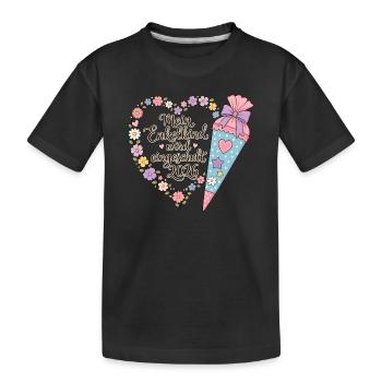 Enkelkind Einschulung 2026 - Kinder Premium Bio T-Shirt - Schwarz - Vorne