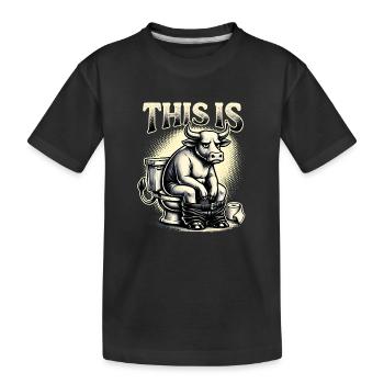 C’est de l’humour de toilettes à la connerie - T-shirt bio Premium Enfant - noir - Devant