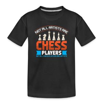 Échiquier des joueurs d’échecs - T-shirt bio Premium Enfant - noir - Devant